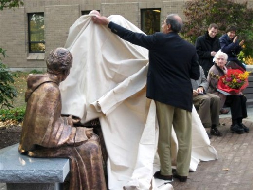 Statue of Emmanuel dAlzon at Assumption College_9