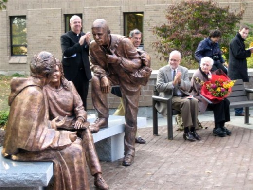 Statue of Emmanuel dAlzon at Assumption College_12