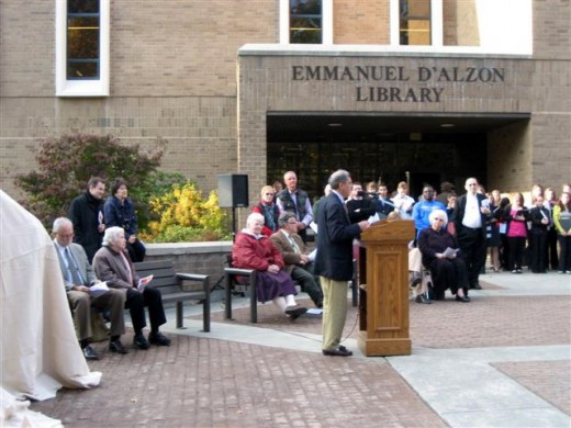 Statue of Emmanuel dAlzon at Assumption College_5